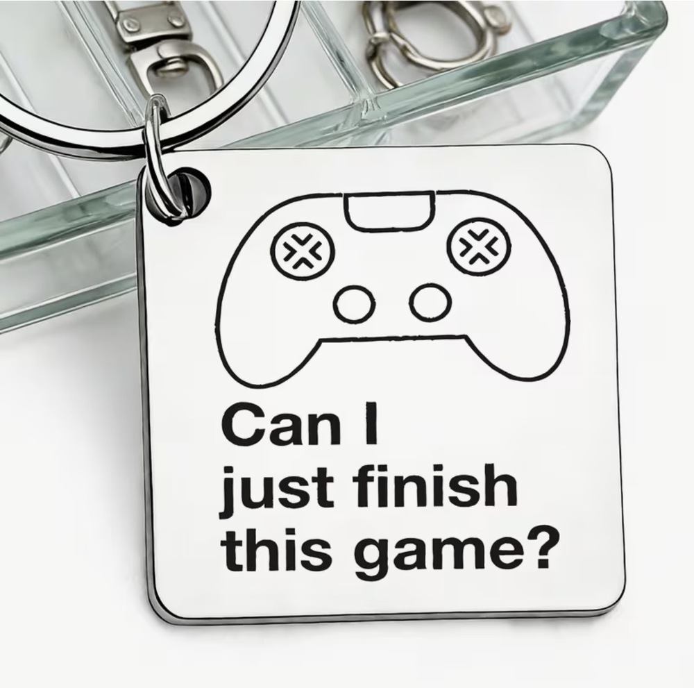 3/$25 Can I Finish Just This Game Video Game Controller Stainless Steel Keychain